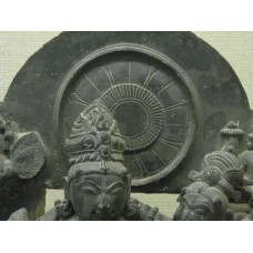 Shiva-Parvati statue, solar disc, sun disc, sun symbol